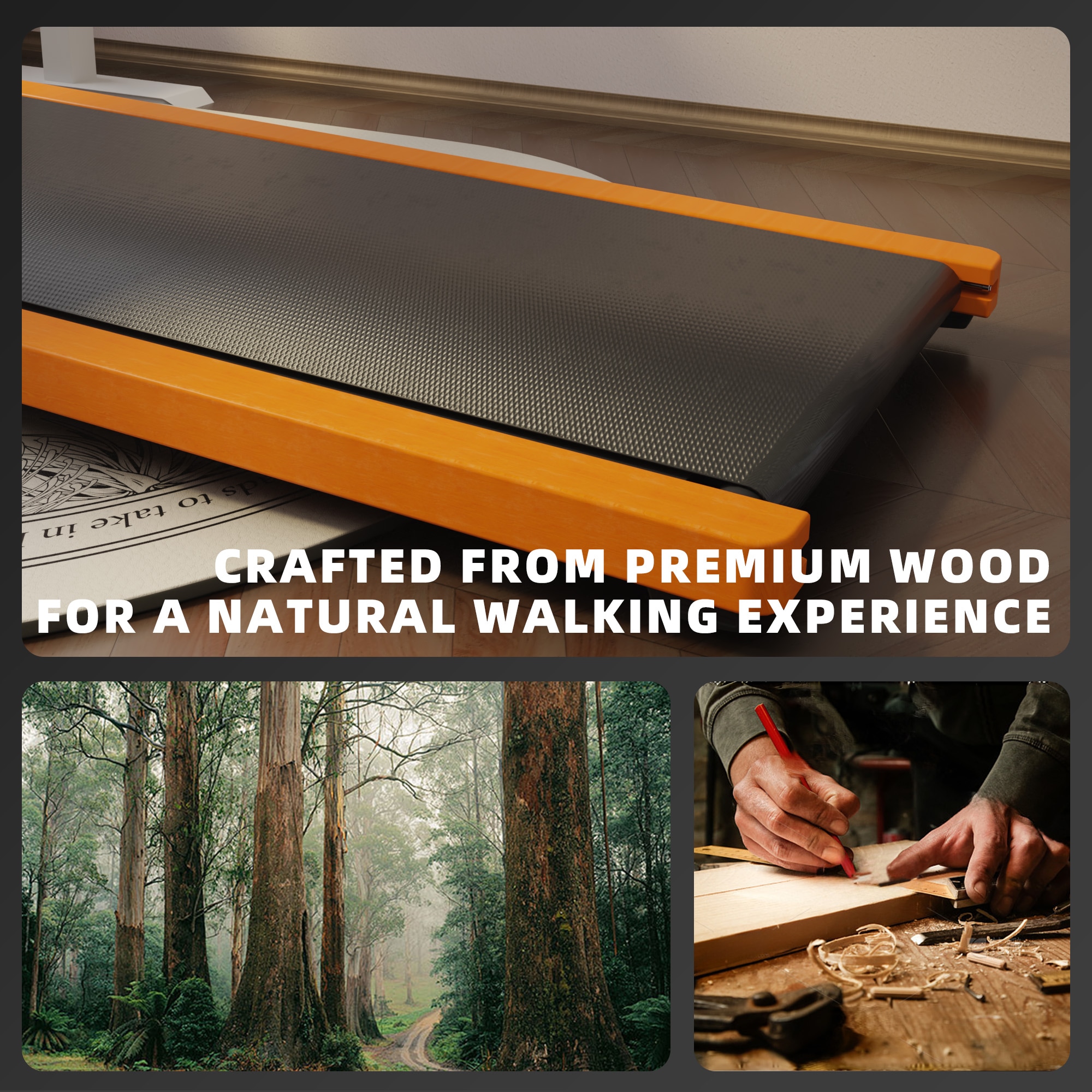 6% Incline Walking Pad Treadmill - Portable Compact Treadmills Under Desk Treadmill, Incline Treadmills For Home Office, Upright Stand, 1HP Portable Treadmill With 220 Lbs Capacity,LED Display_voghion.com